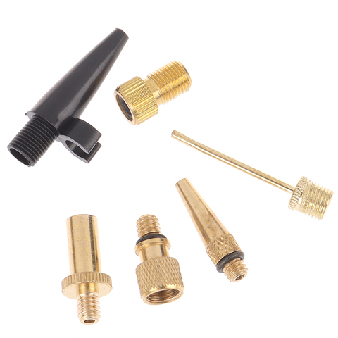 New Bicycle Valve Adaptors For Road & MTB Bike Tire Pump Copper Inflator Pump Nozzle Kit Presta Schrader Valve Adapter Tube ► Photo 1/6