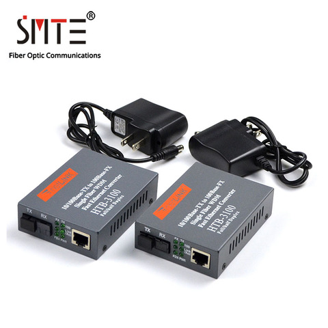 HTB-3100 netLINK Singlemode Fiber Converter 25km SC 10/100M Media Converter Optical Fiber Transceiver ► Photo 1/6