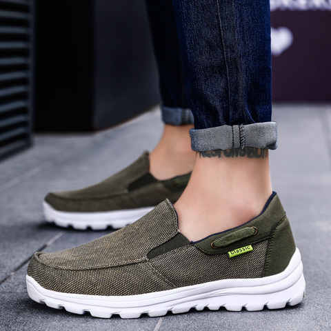 Canvas Shoes Men Casual Shoes Breathable Light Man Footwear Autumn Spring Slip on Loafers Plus Size 47 48 zapatillas hombre ► Photo 1/6