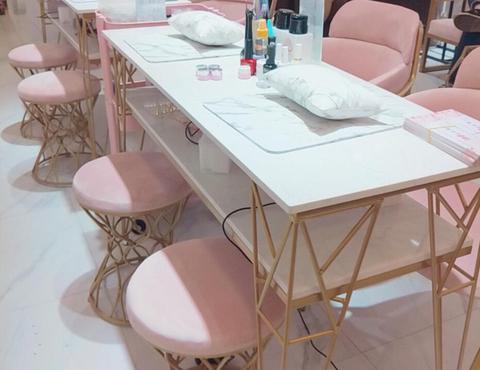 Nordic double-layer nail art table and chair set combination set marble ► Photo 1/5