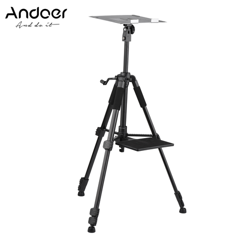 Andoer Projector Stand Tripod Portable Laptop Tripod Stand Adjustable Height 19.6 Inch to 58.6Inch w/ Plate for Projector Laptop ► Photo 1/6