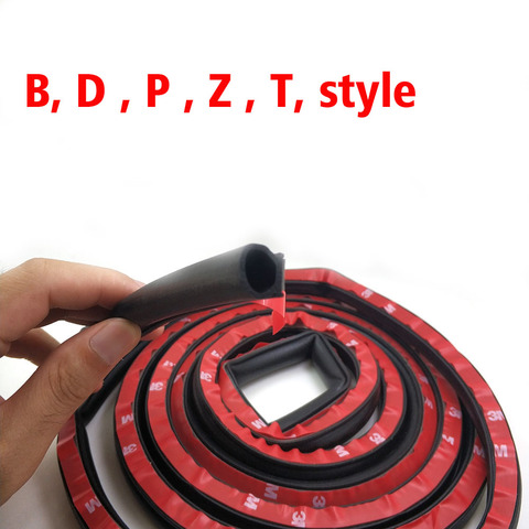 6 Meters Auto Door Sealing Strip Big D P Z T Type Rubber Seals  Anti-noise  For BMW E39  E46  E60 E90 X1 X2 X3 X5 ► Photo 1/6