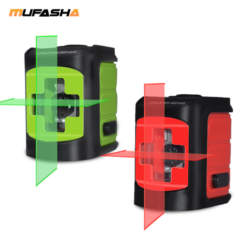 MUFASHA Laser Level Red Beam Green Beam Two Cross Lines Self-leveling Level ► Photo 1/6