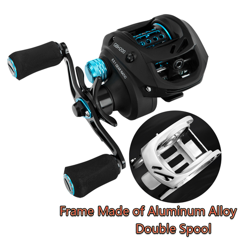 Baitcasting Fishing Lure Frame Made of Aluminum Alloy Ultra Light 159g Fishing Reel Max Power 8lbs Double Spool ► Photo 1/6
