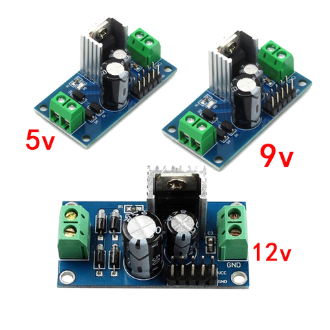 LM7805 LM7809 LM7812 DC/AC Three Terminal Voltage Regulator Power Supply Module 5V 9V 12V Output Max 1.2A ► Photo 1/4