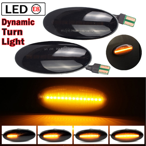 2pieces Dynamic LED Fender Side Marker Turn Signal Lights Amber For Nissan Qashqai Dualis Juke Micra March Micra Note X-Trail ► Photo 1/6