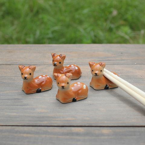 1Piece Ceramic Fawn Chopstick Holder Home Dining Table Chopstick Accessories Supplies ► Photo 1/2