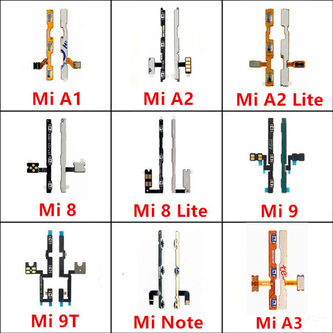 New Mute Switch Power Side Key ON OFF Volume Button Flex Cable For Xiaomi Mi 9T Mi 8 9 A1 A2 A3 Lite Redmi Note 9S 9 Pro ► Photo 1/1