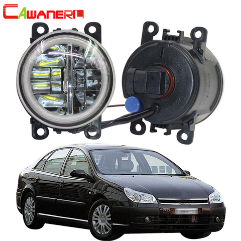 Cawanerl 2 Pieces Car Accessories 4000LM LED Bulb Fog Light + Angel Eye Daytime Running Light DRL 12V For Citroen C5 2004-2015 ► Photo 1/6