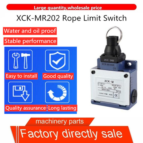 Direct selling high quality XCK-MR202 travel limit switch automatic reset emergency stop safety rope switch ► Photo 1/4