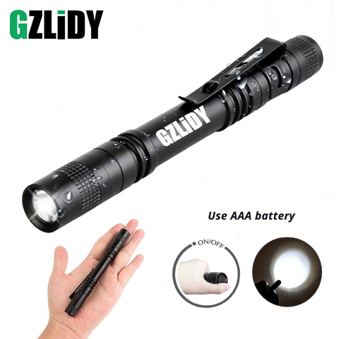 Pen Light Mini Portable LED Flashlight Waterproof 1 Switch Mode led flashlight For the dentist and for Camping Hiking Out ► Photo 1/6