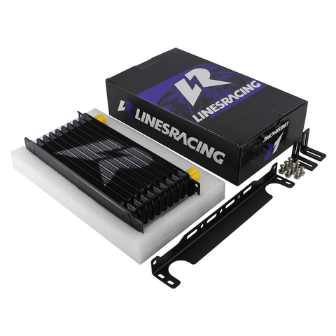 LINESRACING AN10 10Row Aluminum Oil cooler W/ 262mm Mounting Bracket Kit Trust Type Black/Blue ► Photo 1/6