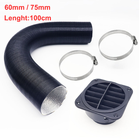 75mm / 60mm Diesel Heater Duct Hose Pipe Air Duct Air Vent Outlet Hose Clip For Webasto Eberspach Diesel Parking Heater ► Photo 1/6
