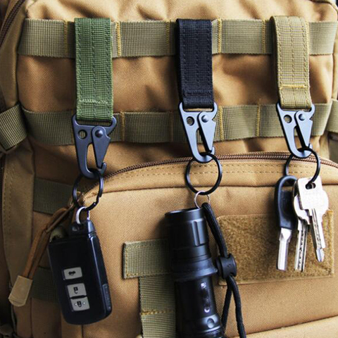 Outdoor Tools Camping Hiking Accessories Hunting Urgent Survival Equipment Molle Military Tactical Bag Clip Carabiner Whistle ► Photo 1/6