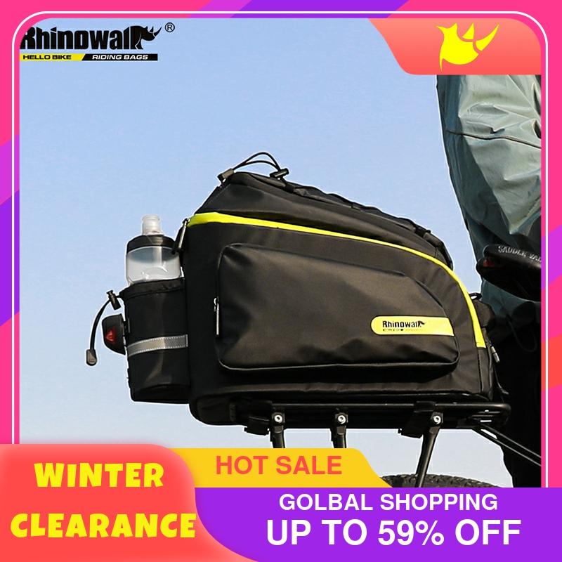 Rhinowalk 17L Waterproof Pannier Bag Shoulder Strap Detachable Compartment Reflective Rack Rear Trunk Tote Bag with Rain Cover ► Photo 1/6