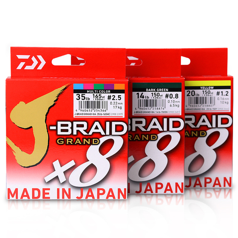 DAIWA New Original J-BRAID GRAND Fishing Line 135M 150M 8 Strands Braided PE Line Fishing monofilament 10-60lb Made in Japan ► Photo 1/6