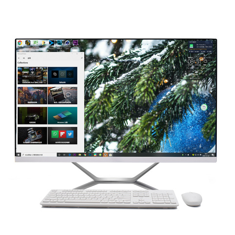 Hot 23.8 Inch  All in One PC Gaming White Intel 8 Core i7 9700F i5 9400F i3 with NVIDIA GTX650 4G GPU Desktop Computer ► Photo 1/6