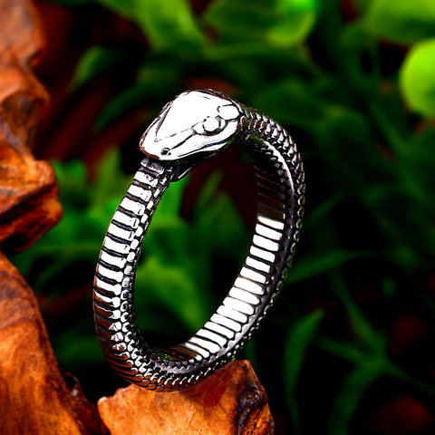 Beier 316L Stainless Steel nose viking Fashion Style scandinavian Snake head Ring for men and women jewelry Amulet Vintage LR703 ► Photo 1/6