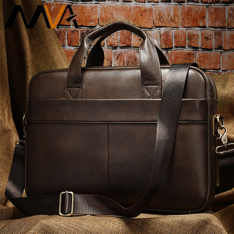 MVA Briefcase Men's Genuine Leather Bag Men's Office Bags For Men Messenger Bag Laptop Business Men's Leather Handbags 15 inch ► Photo 1/6