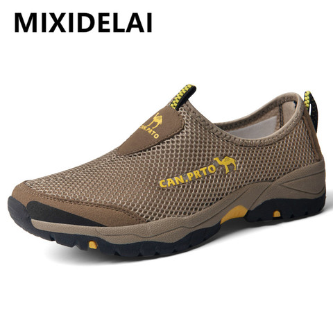 Summer Mesh Shoes Men Sneakers Plus Size Lightweight Breathable Walking Footwear 2022 New Slip-On Comfortable Casual Men's Shoes ► Photo 1/6