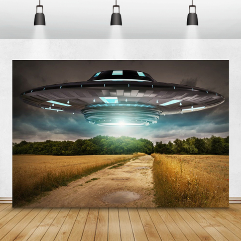 UFO Super Hero Universe Spaceship Baby Portrait Photography Backgrounds Photocall Customized Photo Backdrops For Photo Studio ► Photo 1/1