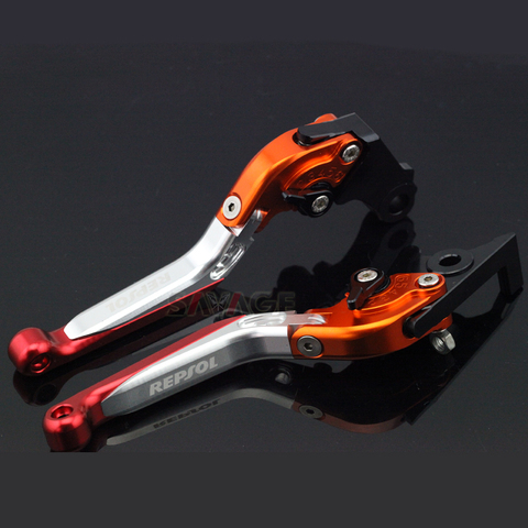 Brake Clutch Levers For HONDA CBR250R CBR300R CB300F CBR500R CB500F CB500X CB190R CB190X Motorcycle Folding Extendable REPSOL ► Photo 1/6