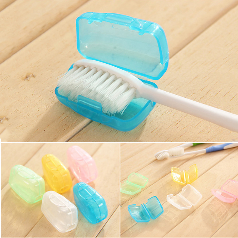 5x Travel Camping Toothbrush Head Holder Protect Brush Cap Clean Box Case Cover 