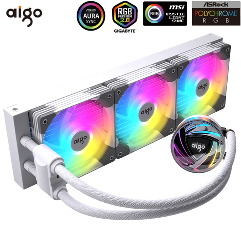 Aigo Galaxy 240/360 ARGB CPU Water Cooling Cooler Master Rgb Fan 120mm liquid Heatsink Radiator LGA 2066 2011 1151 1155 AM4 AMD ► Photo 1/6