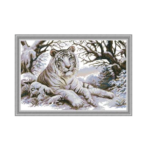 Tiger 5 cross stitch kit aida 14ct 11ct count print canvas cross stitches   needlework embroidery DIY handmade ► Photo 1/1