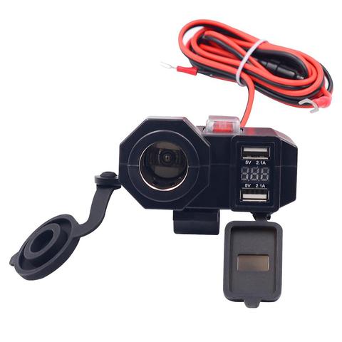Multifunction Waterproof Motorcycle GPS USB Port Car Charge Cig-arette Lighter Socket Voltmeter New hot boutique ► Photo 1/6