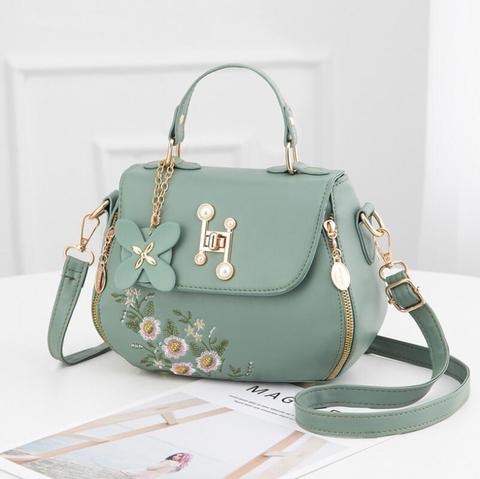 Fashion Embroidery Female Bags 2022 New Handbags Small Bag Sweet Lady Shoulder Bag High Quality PU Leather Messenger Bag ► Photo 1/6
