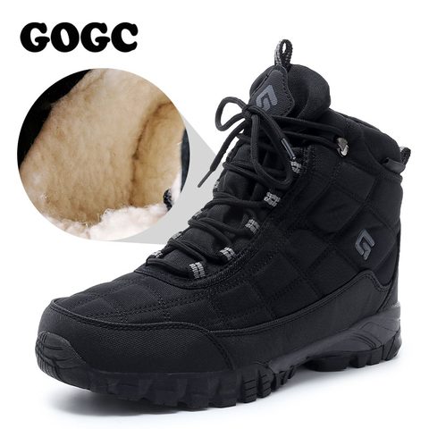 GOGC Men Winter Shoes Warm Winter Shoes for Men nylon Winter Boots Men with fur Warm Snow Boots men's casual shoes Men G9909 ► Photo 1/5