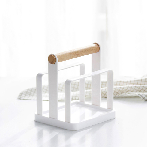 Multifunctional Kitchen Storage Rack Wooden Chopping Board Cutting Board Handle Drain Pan And Lid Rack Kitchen Supplies ► Photo 1/6