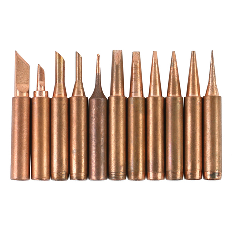 11pcs 15pcs Copper Soldering Iron Tip 900M-T-I/B/K/SK/1C/2C/3C/1D/1.2D/2.4D/3.2D Welding Tip Solder Sting For Soldering Repair ► Photo 1/4