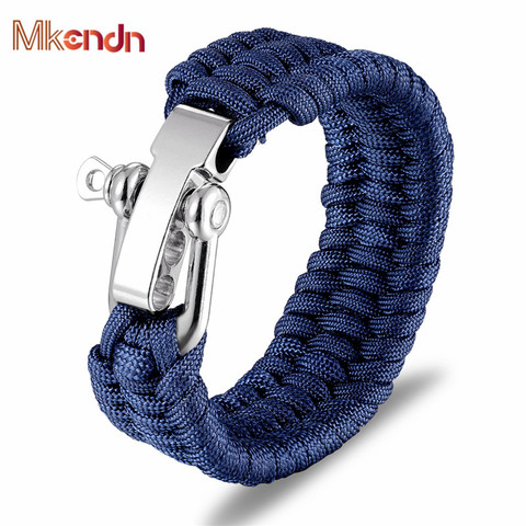 MKENDN Men Multi-function Paracord Survival Bracelet Outdoor Camping Rescue Emergency Rope Bracelets with Knife For Women ► Photo 1/6