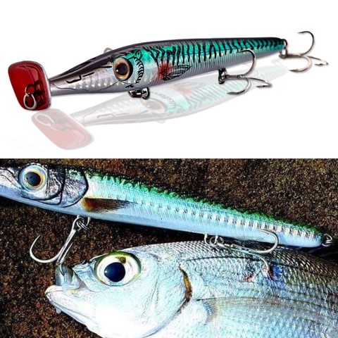 hunt house needle zargana 150 popper pencil lures long cast pencil