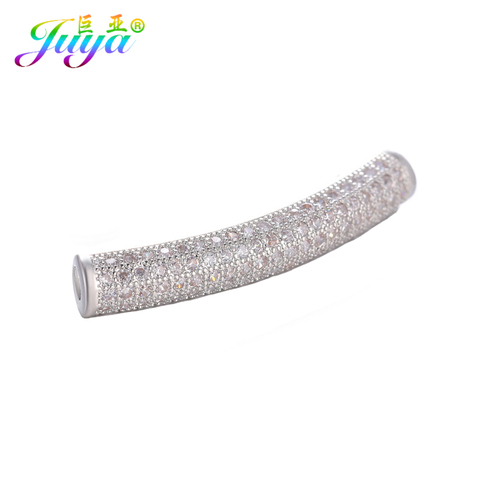 Juya DIY Charm Beads Jewelry Material Supplies Hollow Curved Tube Spacer Beads For Natural Stones Pearls Beadwork Jewelry Making ► Photo 1/6