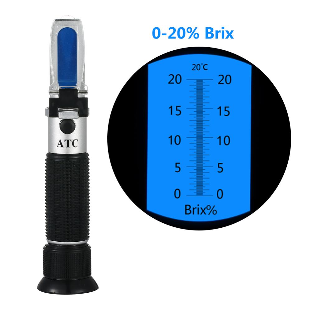 Yieryi Hand-held Brix Refractometer 0-20% Sugar Meter