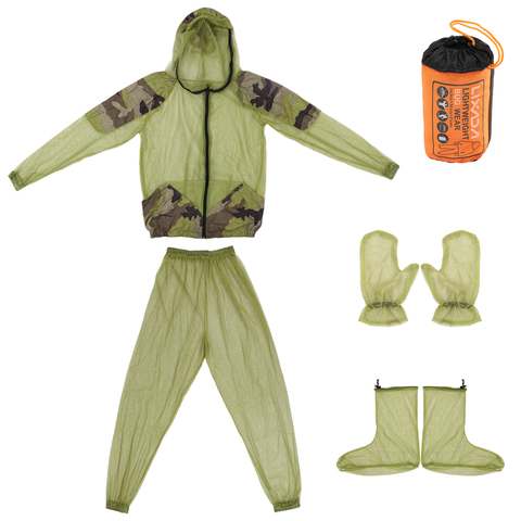 Lixada Outdoor Mosquito Repellent Suit Bug Jacket Mesh Hooded Suits Fishing Hunting Camping Jacket Insect Protective Mesh Shirt ► Photo 1/6