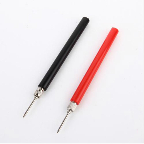 2PCS 120mm Spring Test Probe Tips Insulated Test Hook Wire Connector for Multimeter Stainless Steel Needle Test Leads Pin ► Photo 1/3