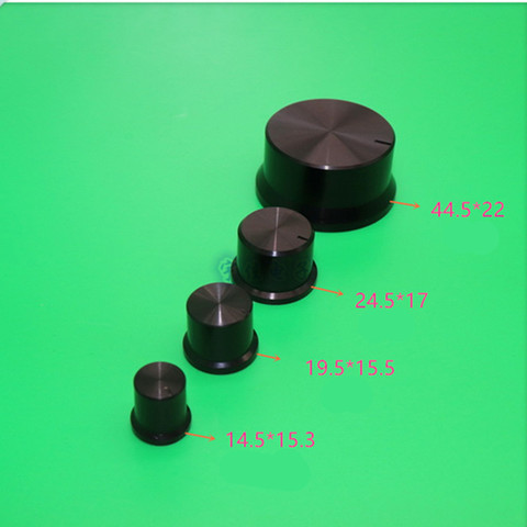 10 Piece 4 size black plastic knob flower shaft straw hat type potentiometer adjustment audio amplifier volume adjustment knob ► Photo 1/3