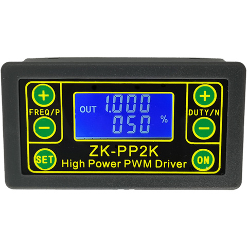 ZK-PP2K PWM DC 3.3~30V 12V 24V Motor Speed Controller regulator 8A 150W Adjustable LED Dimmer Pulse Frequency Duty Ratio ► Photo 1/3