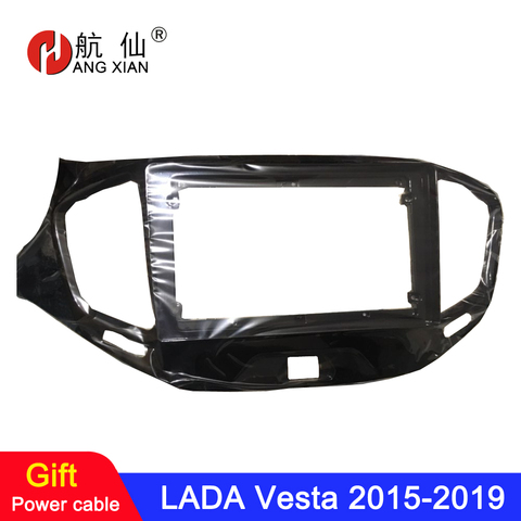 HANGXIAN 2 Din Car Radio Fascia frame for LADA Vesta 2015-2022 car DVD gps Panel Dash Kit Installation Frame Trim Bezel ► Photo 1/4