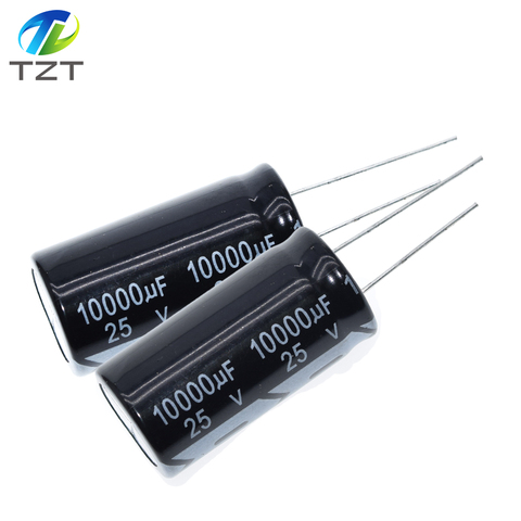 Aluminum Electrolytic Capacitor 25V / 10000 UF 25V/10000UF Electrolytic Capacitor Size 18*35 mm plug-in 25V 10000UF ► Photo 1/6