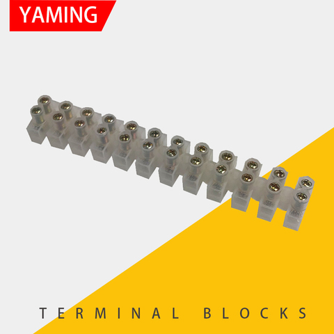 YM012 Wire Connector 10A DIN rail 12 Terminal blocks 24 screw connect holes universal quick connector 0.5-2.5 square ► Photo 1/5