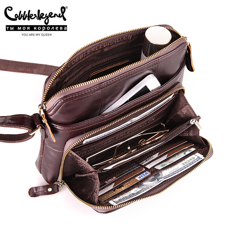 Cobbler Legend Women Multi Pockets Genuine Leather Crossbody Shoulder Bag Genuin Card Holder Casual Designer Handbags 2022 ► Photo 1/6