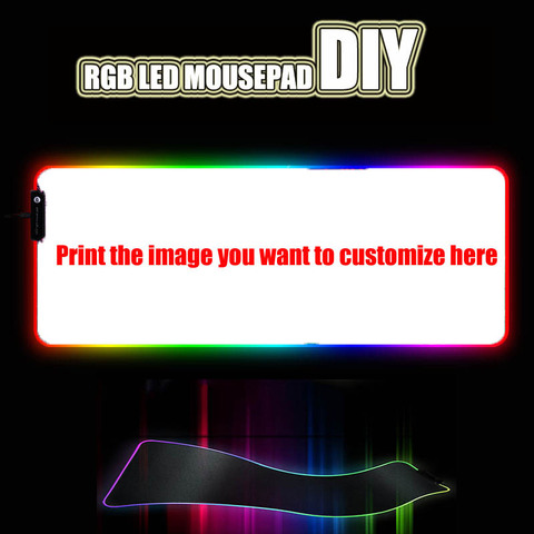 Custom DIY mouse pad RGB LED large gaming mousepad laptop desk mat rubber slip for gamers CSGO tank world speed control dota2 ► Photo 1/6