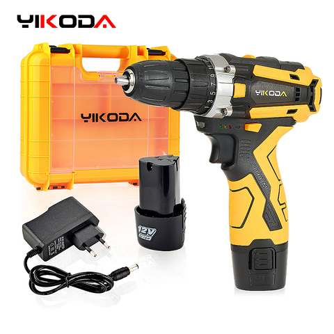 YIKODA 12V Electric Screwdriver Parafusadeira Mini Rechargeable Lithium Battery Multi-function Cordles Drill Power Tools ► Photo 1/6
