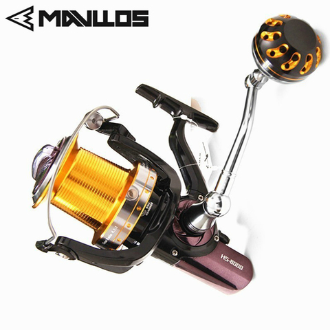 Mavllos Long Cast Saltwater Jigging Fishing Reel 7000 8000 11000 Model Aluminum Alloy Handle Boat Surf Fishing Spinning Reel ► Photo 1/6