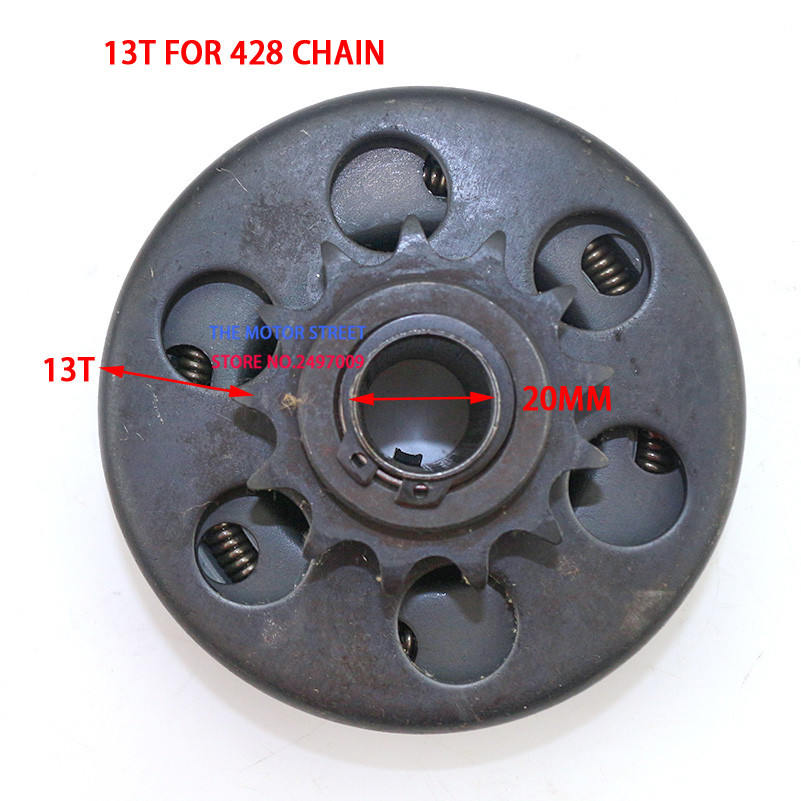 Centrifugal 3/4" 428 Chain 13T Clutch for Scooter Honda 170F/210CC Buggy Gokart